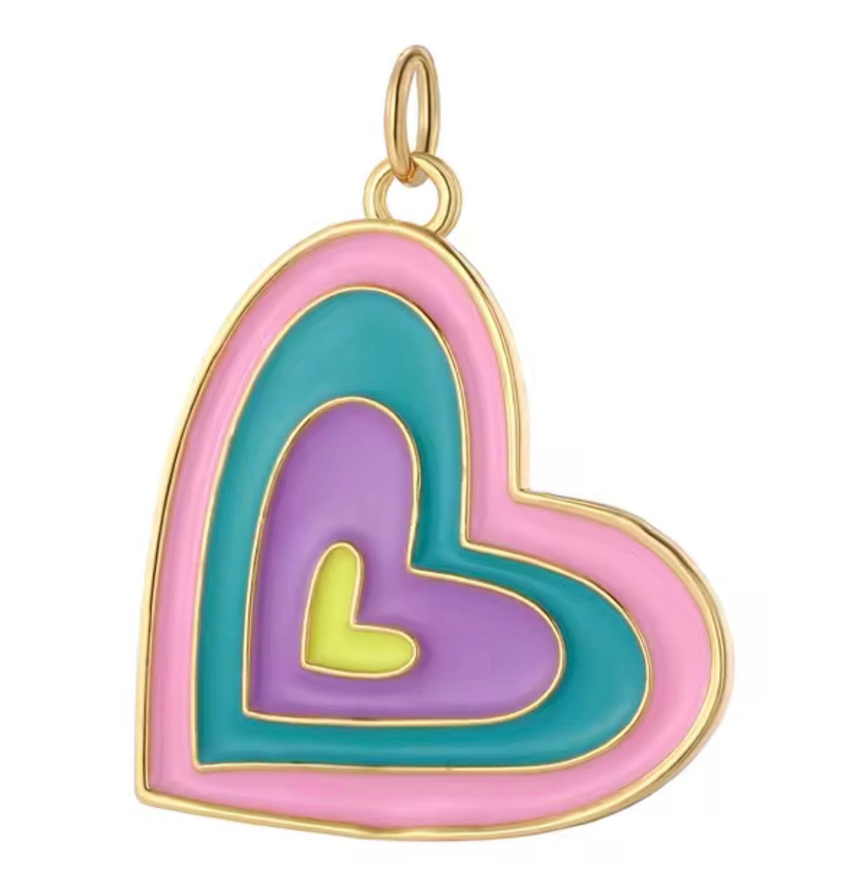 Multicoloured Heart Charm