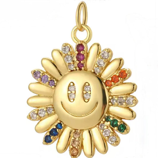 Rainbow Smiley Charm
