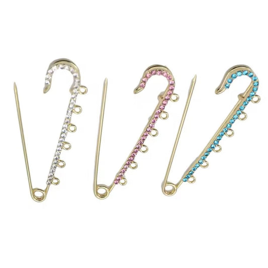 Coloured Diamond Safety Pin