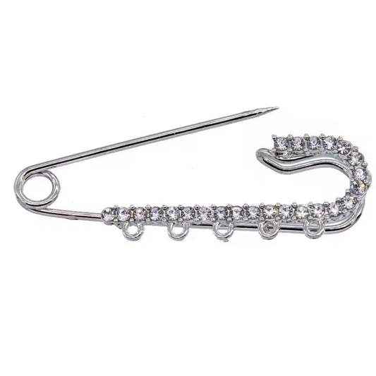 Silver Diamond Pin