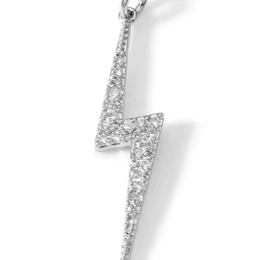 Silver Lightening Bolt Charm