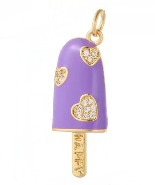 Purple Lollipop Charm