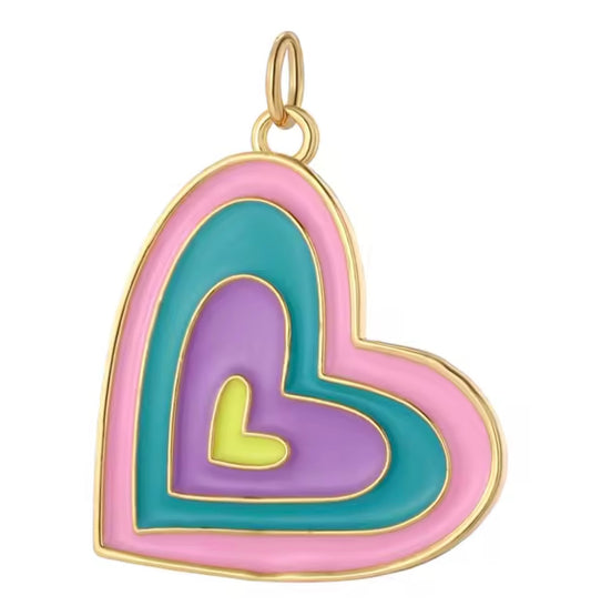 Multicoloured Heart Charm