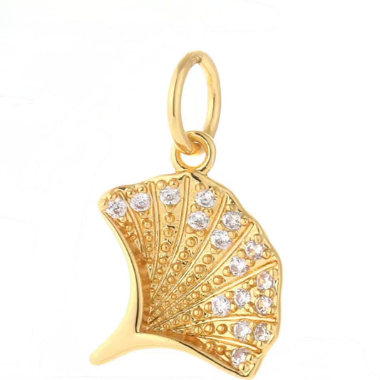 Gold Seashell Charm