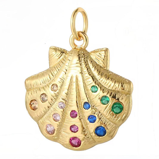 Multicoloured Seashell Charm